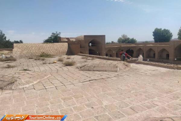 آغاز مرحله جدید مرمت کاروانسرای شاه عباسی میامی شروع مرحله نو بازسازی کاروانسرای شاه عباسی میامی