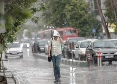 بارش شدید باران و کاهش دما در نیمه شمالی کشور